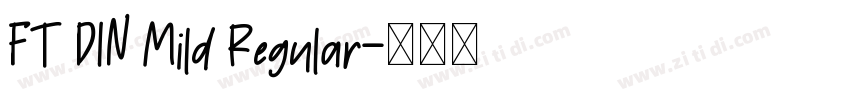 FT DIN Mild Regular字体转换 FT DIN Mild Regular字体转换